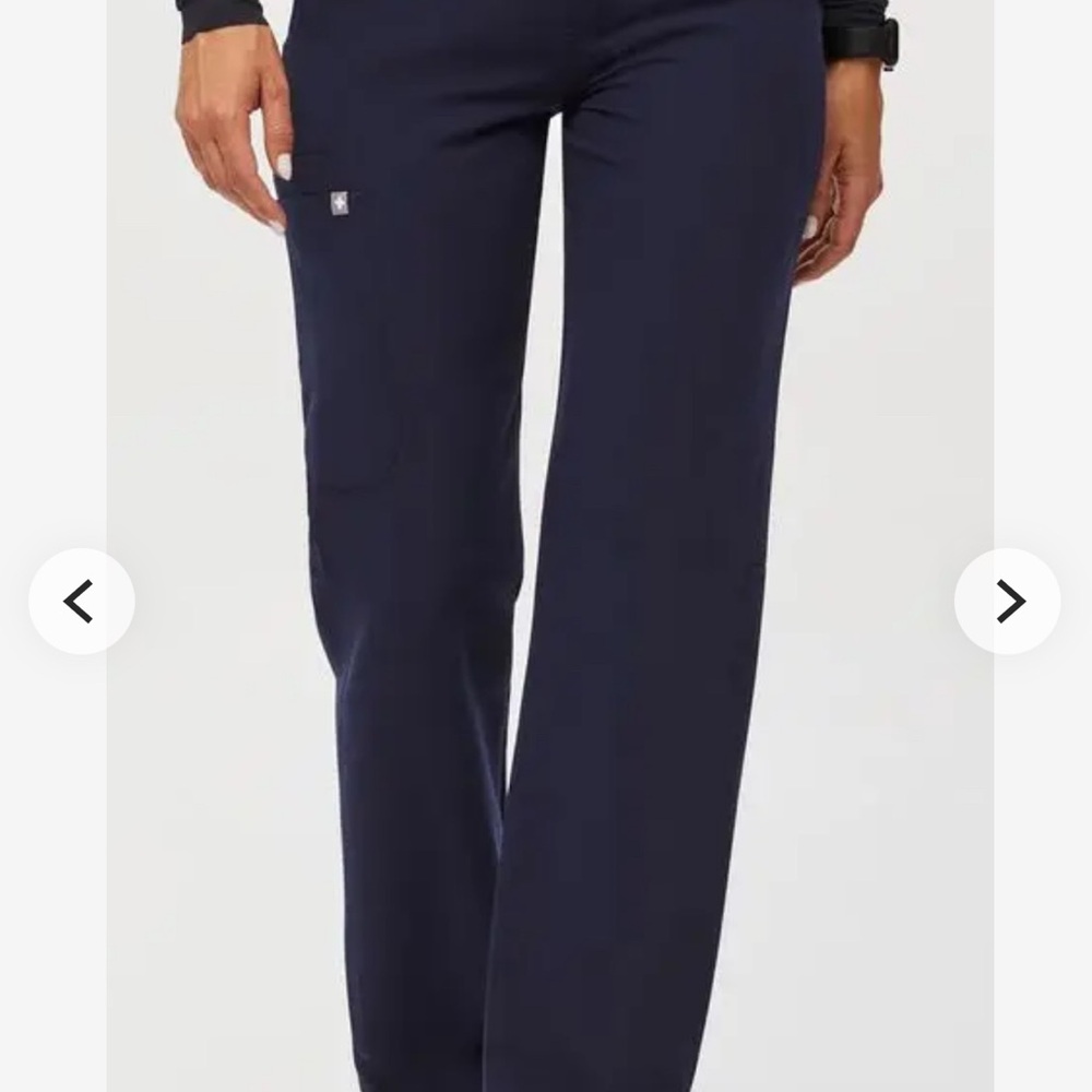 Figs Blue Straight Leg Professional Pants